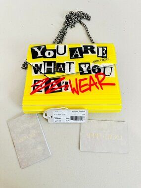 NEW JIMMY CHOO YOU ARE WHAT YOU WEAR CANDY ACETATE SHOULDER BAG MADE IN ITALY